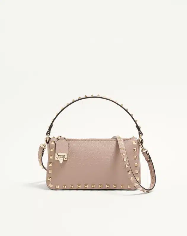 Small Rockstud Grainy Calfskin Crossbody Bag - Image 2