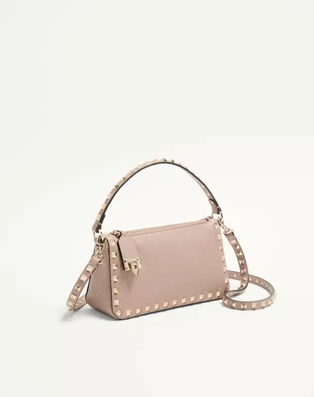 Small Rockstud Grainy Calfskin Crossbody Bag - Image 3