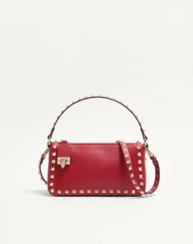 Small Rockstud Grainy Calfskin Crossbody Bag - Image 2