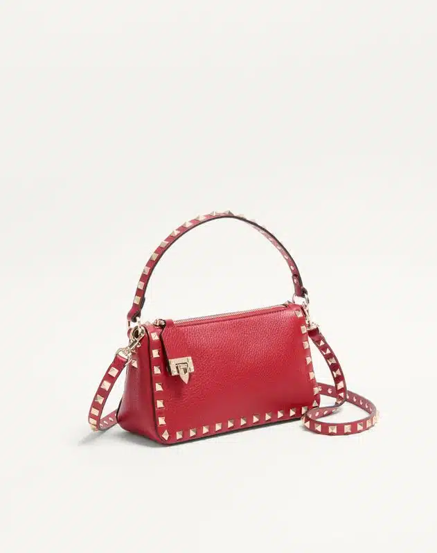 Small Rockstud Grainy Calfskin Crossbody Bag - Image 3