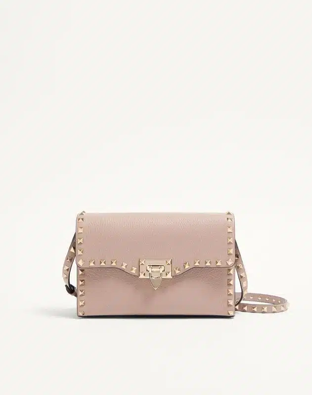 Small Rockstud Grainy Calfskin Crossbody Bag - Image 2