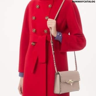 Small Rockstud Grainy Calfskin Crossbody Bag