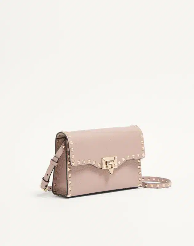 Small Rockstud Grainy Calfskin Crossbody Bag - Image 3
