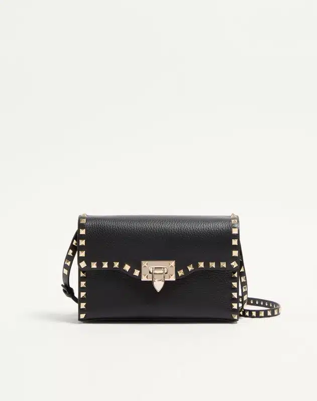 Small Rockstud Grainy Calfskin Crossbody Bag - Image 2