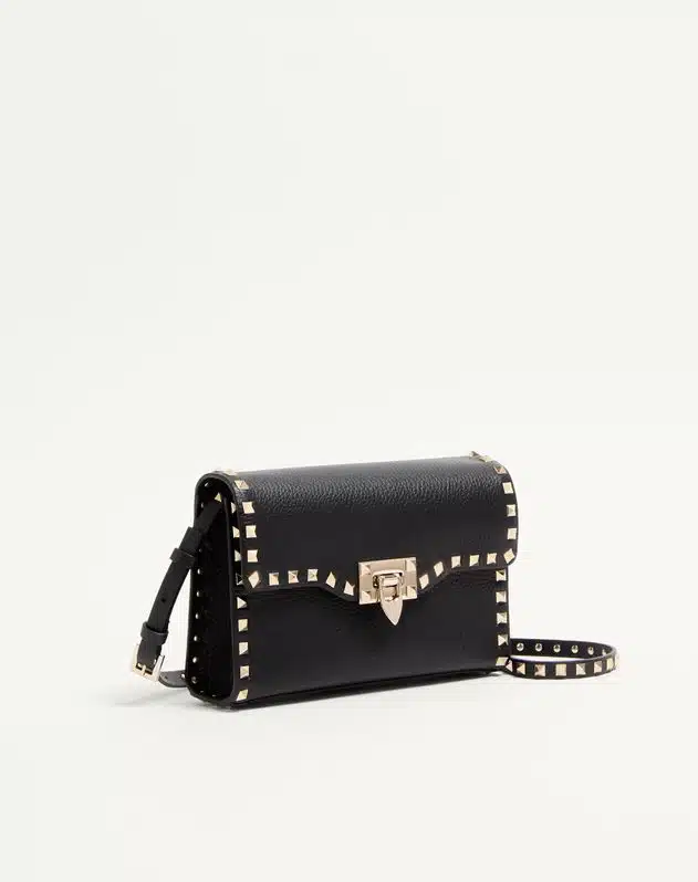 Small Rockstud Grainy Calfskin Crossbody Bag - Image 3