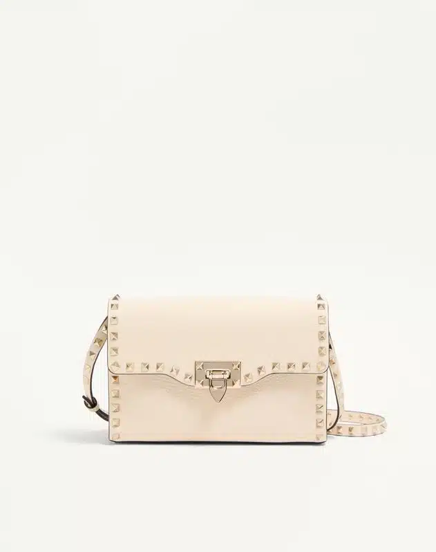 Small Rockstud Grainy Calfskin Crossbody Bag - Image 2