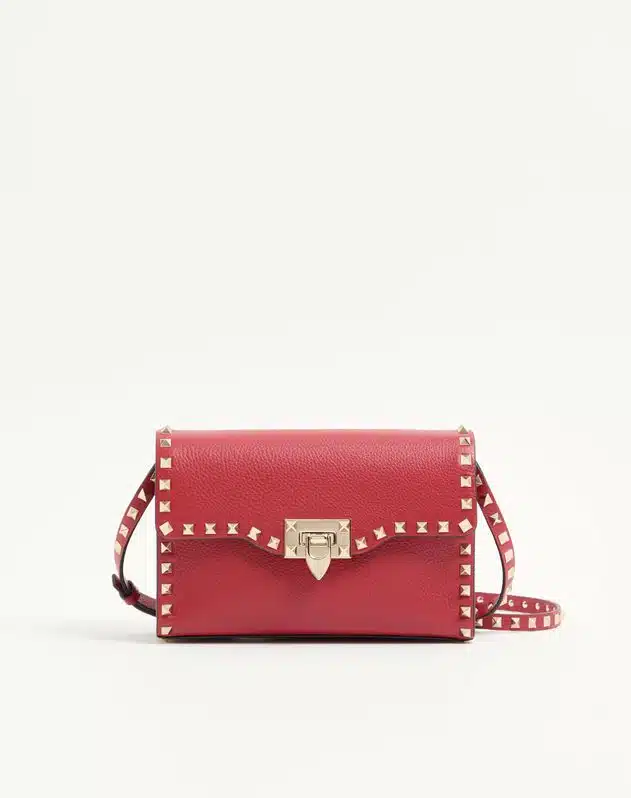 Small Rockstud Grainy Calfskin Crossbody Bag - Image 3