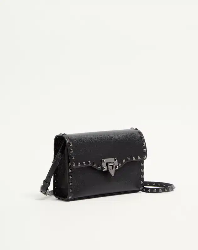 Small Rockstud Grainy Calfskin Crossbody Bag - Image 2
