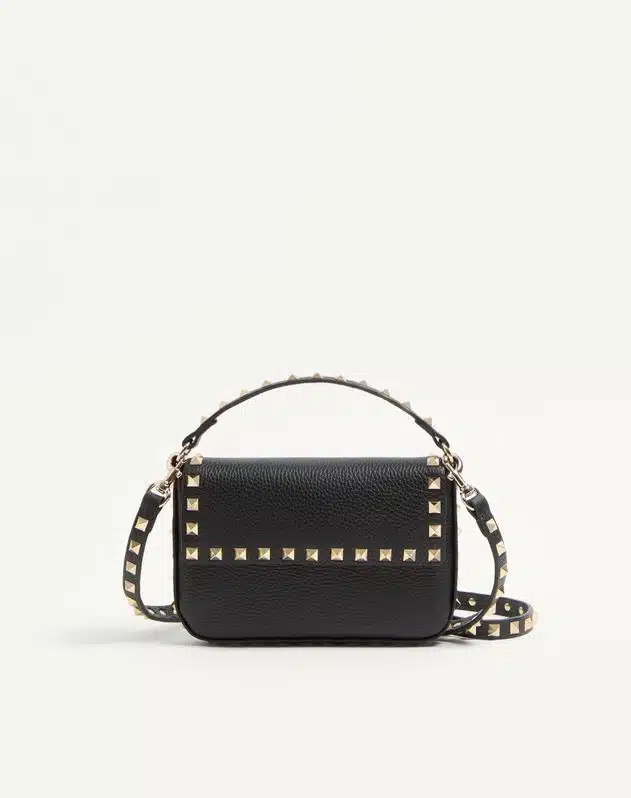 Rockstud Grainy Calfskin Pouch - Image 2