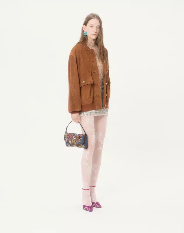 Valentino Garavani Devain Small Shoulder Bag In Embroidered Denim - Image 3