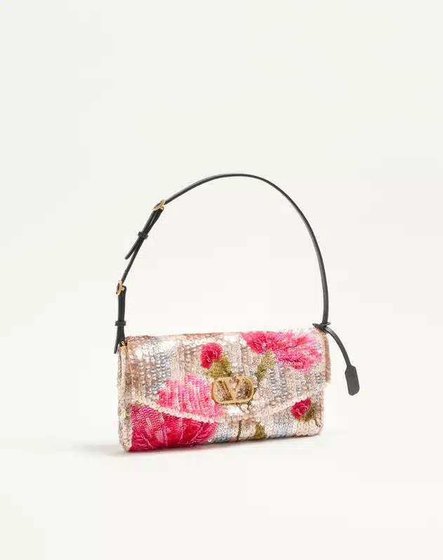Valentino Garavani Devain Small Embroidered Shoulder Bag - Image 2