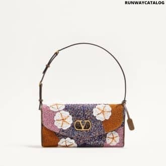 Valentino Garavani Devain Small Embroidered Shoulder Bag