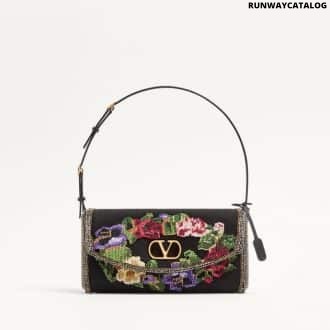 Valentino Garavani Devain Small Embroidered Shoulder Bag