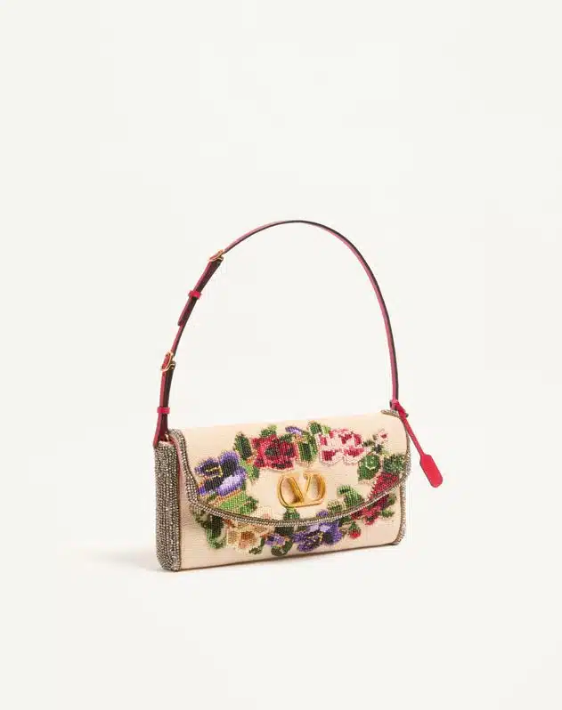 Valentino Garavani Devain Embroidered Small Shoulder Bag - Image 3