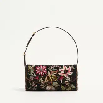 Valentino Garavani Devain Small Shoulder Bag In Lamb Fur With
