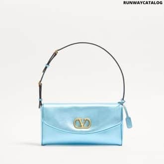 Valentino Garavani Devain Small Shoulder Bag In Laminated Nappa Leather