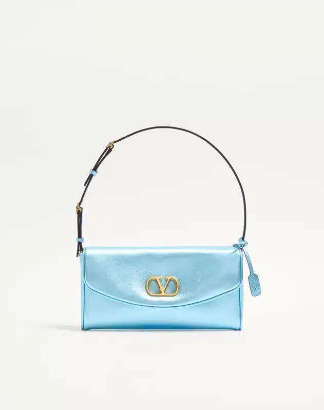 Valentino Garavani Devain Small Shoulder Bag In Laminated Nappa Leather