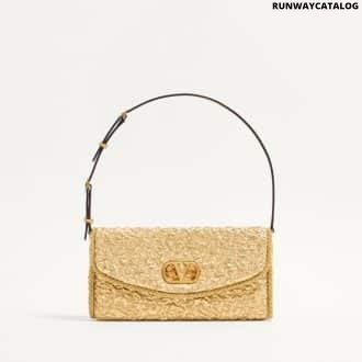 Valentino Garavani Devain Small Shoulder Bag In Cloqué Jacquard Fabric.