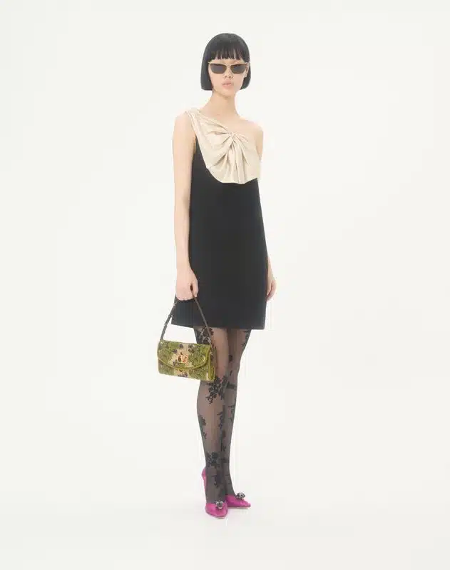 Valentino Garavani Devain Small Shoulder Bag In Jacquard Lurex Fabric - Image 3