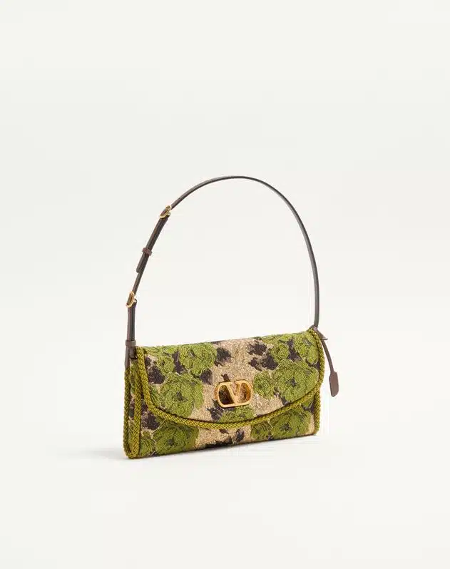 Valentino Garavani Devain Small Shoulder Bag In Jacquard Lurex Fabric - Image 2