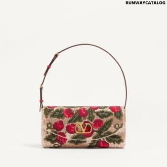 Valentino Garavani Devain Embroidered Small Shoulder Bag