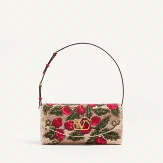 Valentino Garavani Panthea Small Shoulder Bag In Python And Suede