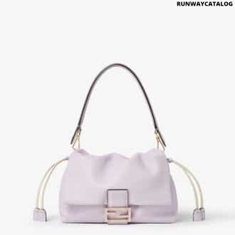 Mamma Baguette Medium Anemone purple nappa leather bag