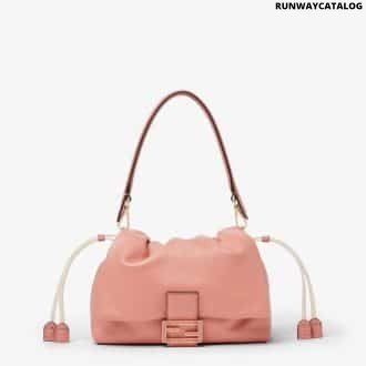 Mamma Baguette Medium Pink nappa leather bag