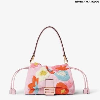 Mamma Baguette Medium Bag embroidered with multicolor beads