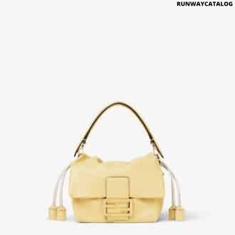 Mamma Baguette Small Light yellow nappa leather mini-bag