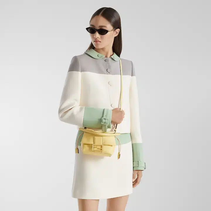 Mamma Baguette Small Light yellow nappa leather mini-bag - Image 3