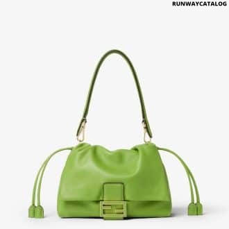 Mamma Baguette Medium Forest green nappa leather bag