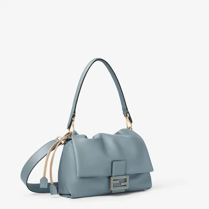 Mamma Baguette Medium Mercury blue nappa leather bag - Image 2