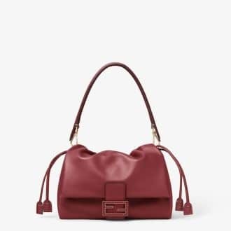 Mamma Baguette Medium Burgundy nappa leather bag