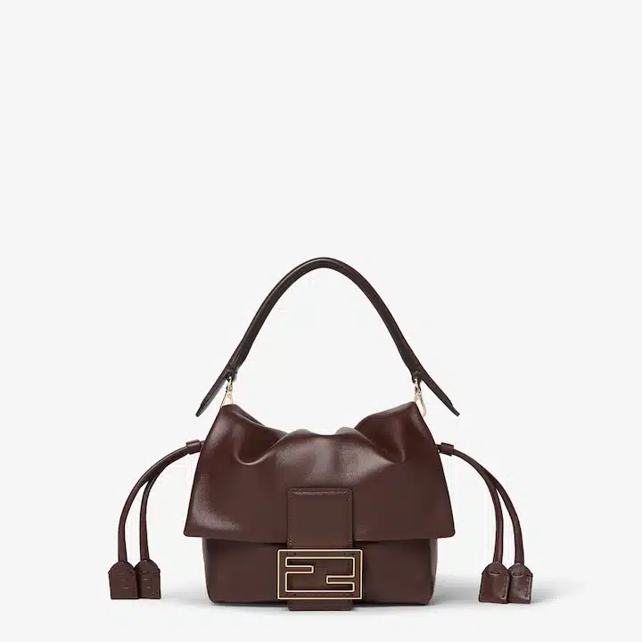 Mamma Baguette Small Mahogany brown nappa leather mini-bag