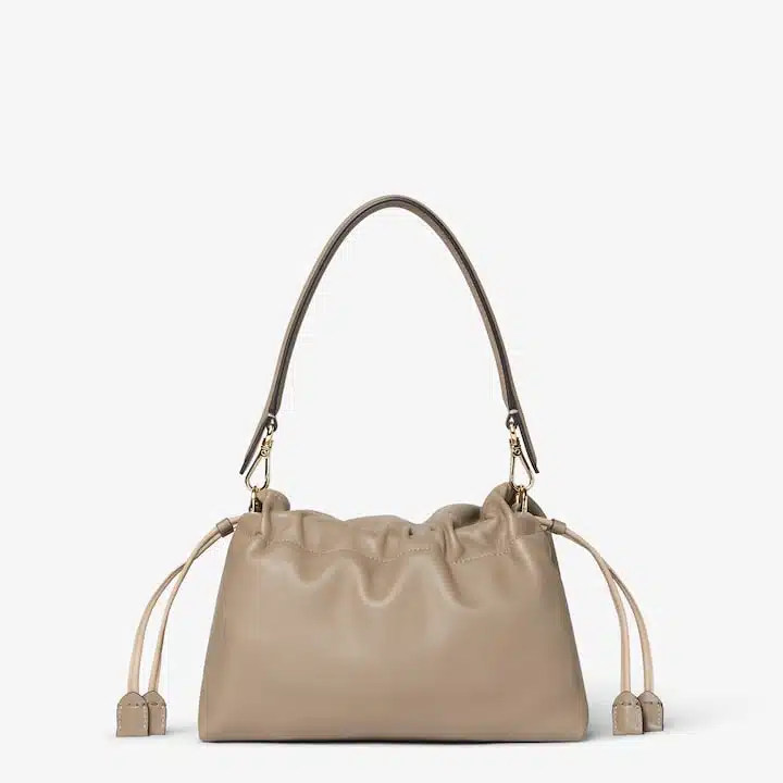 Mamma Baguette Medium Dove gray nappa leather bag - Image 2