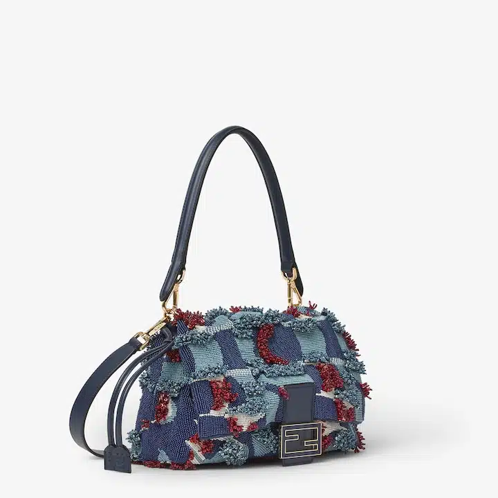 Mamma Baguette Medium Multicolored Night Butterfly beaded Bag - Image 2