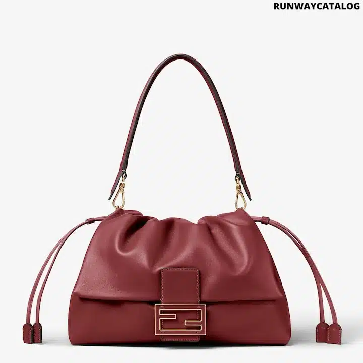 Mamma Baguette Large Burgundy nappa leather bag