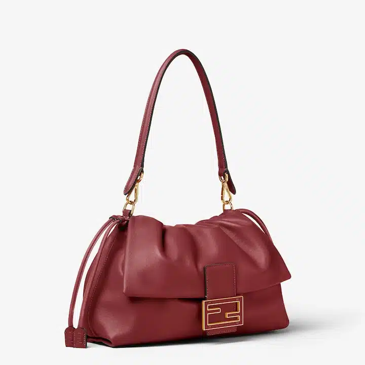 Mamma Baguette Large Burgundy nappa leather bag - Image 3