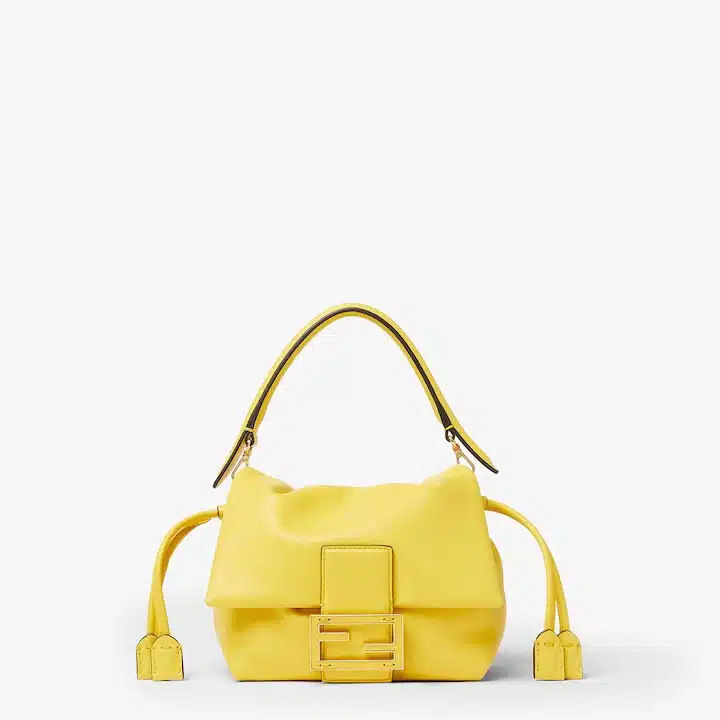 Mamma Baguette Small Broom yellow nappa leather mini-bag