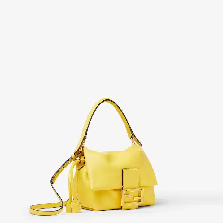 Mamma Baguette Small Broom yellow nappa leather mini-bag - Image 2