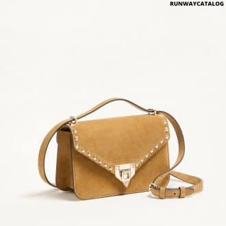 Valentino Garavani Rockstud Small Suede Crossbody Bag