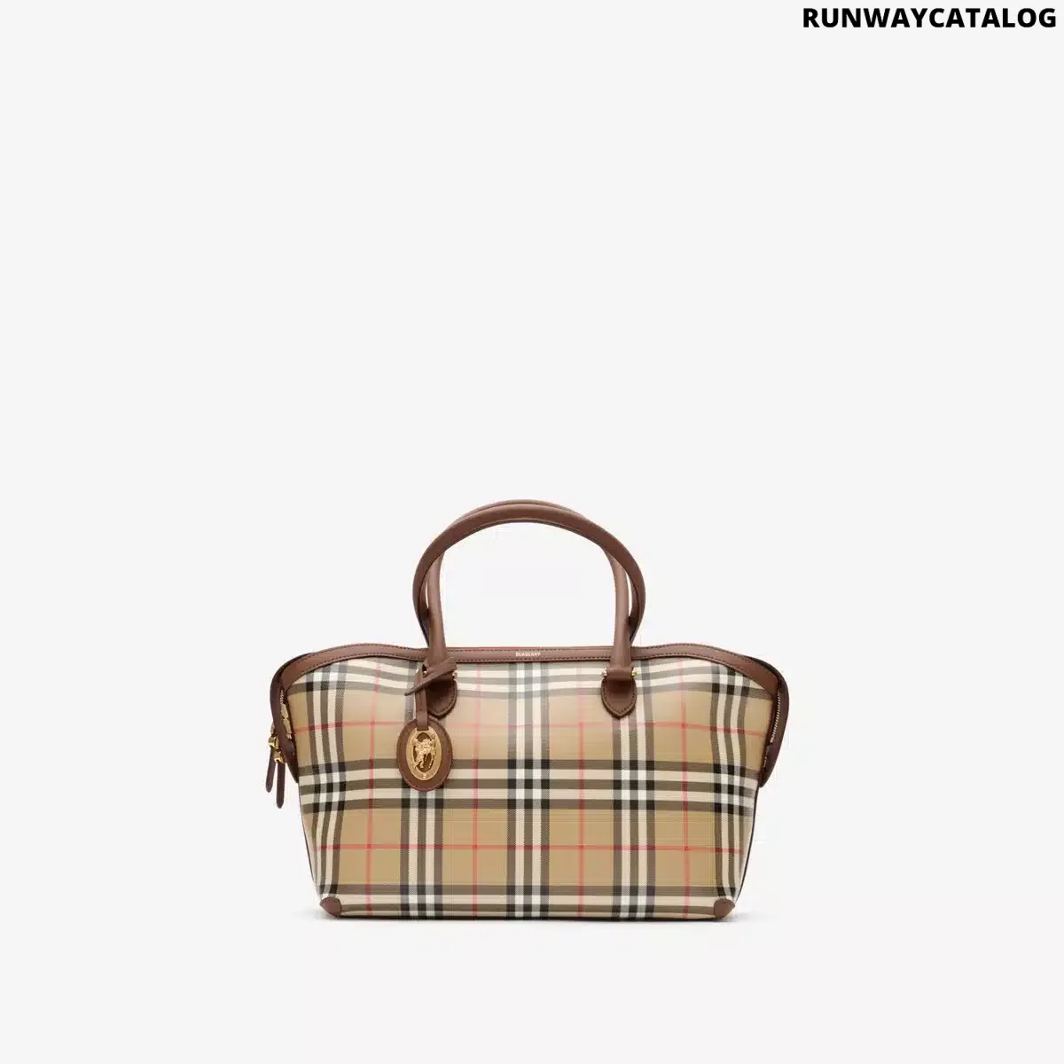 Small Check Zip Tote