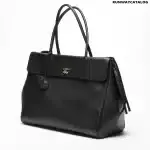 Grained Calfskin & Gold-Tone Metal