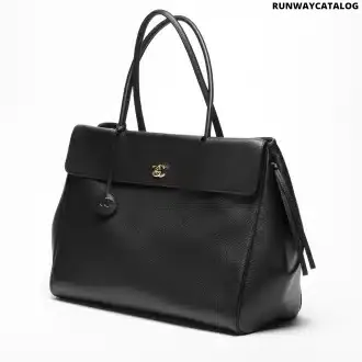 Grained Calfskin & Gold-Tone Metal