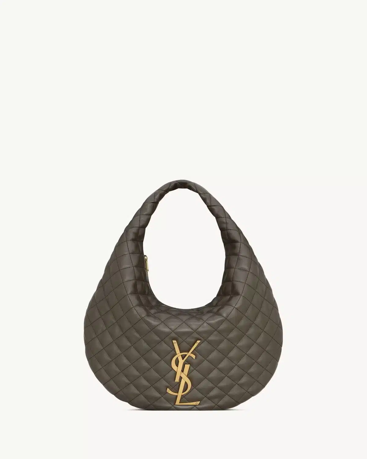ICARE HOBO IN QUILTED NAPPA LIGHT MUSK