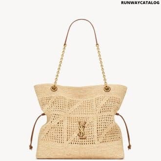 JAMIE SHOPPING IN RAFFIA NATURAL AND BRICK