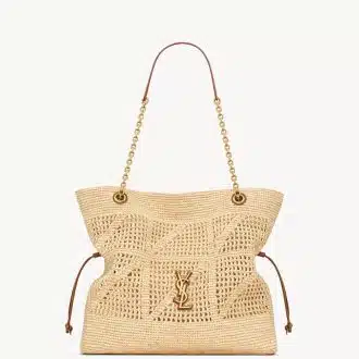JAMIE SHOPPING IN RAFFIA NATURAL AND BRICK
