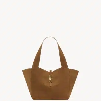 LE 5 À 7 SMALL BEA IN SUEDE CARAMEL COGNAC