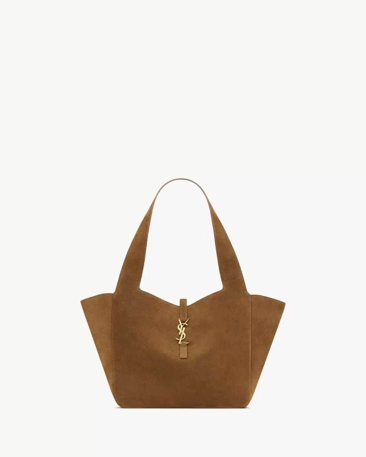 LE 5 À 7 SMALL BEA IN SUEDE CARAMEL COGNAC